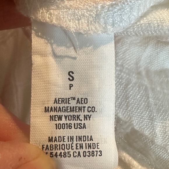 Aerie Viscose Cotton blend Long Sleeve Lace Trim shorts Cottagecore Romper Sz S - Picture 5 of 6